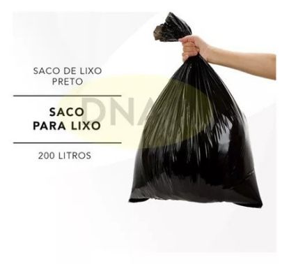 Imagem de SACO PLASTICO DE LIXO 200L SUPER REFORCADO 9 MICRAS C/ 100 UN PRETO