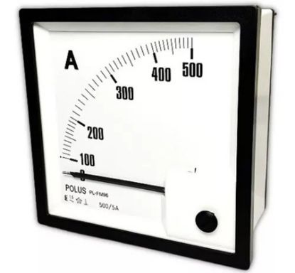 Imagem de VOLTÍMETRO ANALÓGICO FERRO MÓVEL ESCALA: 0 A 500 A PRECISÃO: 1,5% 96X96 MM DIN IATM96B/500A - TANACAS