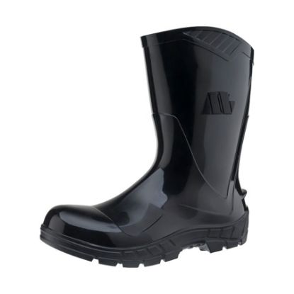 Imagem de BOTA DE PVC TIPO GALOCHA N° 43 CANO MEDIO PRETA C/ FORRO S/ BICO ANTIDERRAPANTE ALLWORK