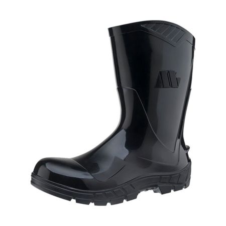 Imagem de BOTA DE PVC TIPO GALOCHA N° 37 CANO MEDIO PRETA C/ FORRO S/ BICO ANTIDERRAPANTE ALLWORK