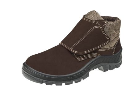 Imagem de BOTA DE COURO NOBUCK C/ VELCRO N° 36 MARRON CAFE C/ BIQ PP PU-BIDENSIDADE