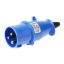 Imagem de PLUGUE DE ENERGIA INDUSTRIAL MACHO TERMOPLASTICO 2 POLOS + TERRA 32A 220/240V AZUL