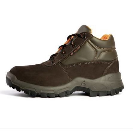 Imagem de BOTA DE COURO NOBUCK C/ CADARCO N° 36 MARROM/LARANJA