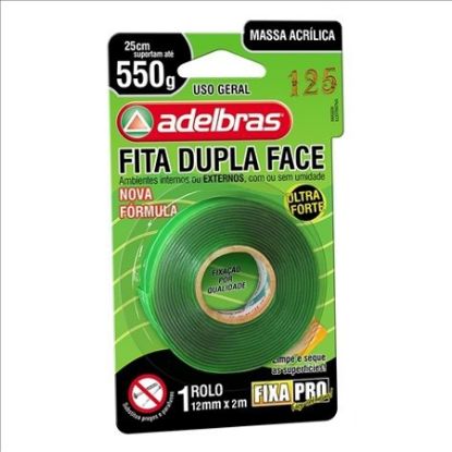 Imagem de FITA DUPLA FACE MASSA ACRILICA 19MM X 20M