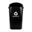 Imagem de LIXEIRA PLASTICA INDIVIDUAL  50L P/ COLETA SELETIVA S/ POSTE E HASTE PLASTICA PRETO