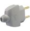 Imagem de PLUGUE MACHO PREDIAL 2P 250V 10A CINZA SAIDA AXIAL