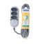 Imagem de EXTENSAO EM TERMOPLASTICO 3 TOMADAS 2P+T C/CABO DE 3M C/COMPONENTE METAL 10A/250V CINZA