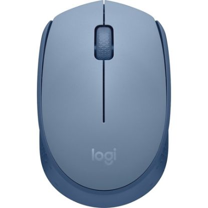 Imagem de MOUSE SEM FIO LOGITECH M170 COM DESIGN AMBIDESTRO COMPACTO, CONEXÃO USB E PILHA INCLUSA - AZUL CLARO CX 1 UN