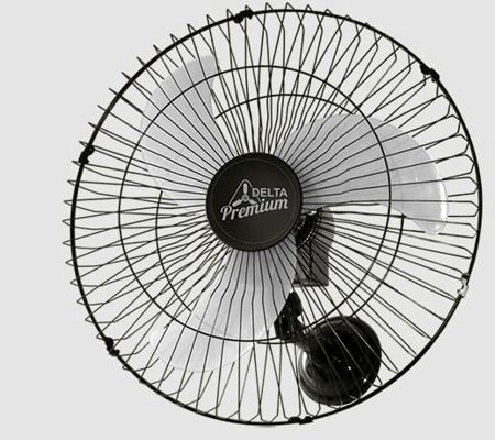 Imagem de VENTILADOR OSCILANTE DE PAREDE 60CM PREMIUM PRETO BIVOLT GRADE DE ACO