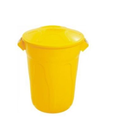 Imagem de LIXEIRA PLASTICA TIPO BALDE 40L C/ TAMPA SOBREPOSTA AMARELO