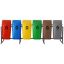 Imagem de LIXEIRA PLASTICA INDIVIDUAL  40L P/ COLETA SELETIVA C/ POSTE E HASTE PLASTICA VERMELHO