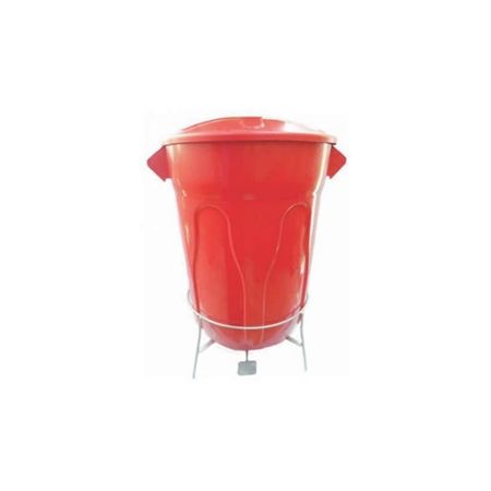 Imagem de LIXEIRA PLASTICA  20L C/ ARMACAO E PEDAL EM ACO CARBONO GALVANIZADO VERMELHO