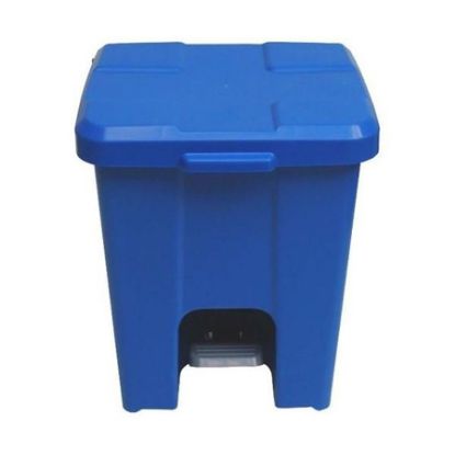 Imagem de LIXEIRA PLASTICA QUADRADA  25L C/ PEDAL  ( C/ 04 UND DESMONTADAS)  AZUL