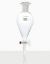 Imagem de FUNIL SQUIBB DE VIDRO BOROSILICATO   60 ML C/ TORNEIRA DE VIDRO E ROLHA DE VIDRO
