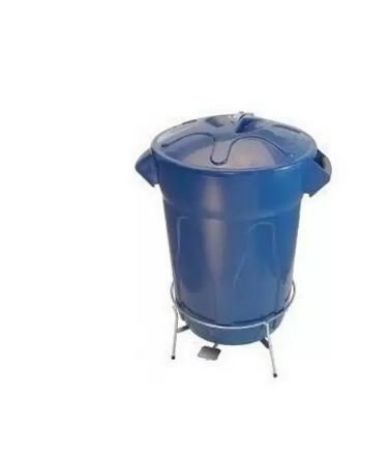 Imagem de LIXEIRA PLASTICA  20L C/ ARMACAO E PEDAL EM ACO CARBONO GALVANIZADO AZUL