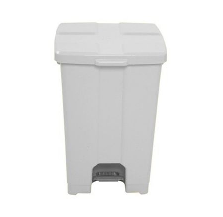 Imagem de LIXEIRA PLASTICA QUADRADA  60L C/ PEDAL  ( C/ 03 UND DESMONTADAS ) BRANCO