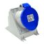 Imagem de TOMADA INDUSTRIAL NAO METALICA SOBREPOR FEMEA TRIPOLAR + TERRA 16A 220/240V 9H AZUL