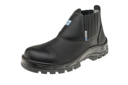 Imagem de BOTA EM COURO HIDROFUGADO C/ ELASTICO N°45 BICO DE COMPOSITE SOLADO EM PU PRETO