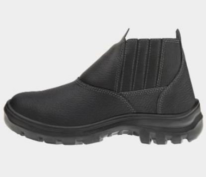 Imagem de BOTA DE COURO RELAX C/ ELASTICO LATERAL BICO PP N° 35 PRETO VULCAFLEX 2016