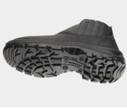 Imagem de BOTA DE COURO RELAX C/ ELASTICO LATERAL BICO PP N° 35 PRETO VULCAFLEX 2016