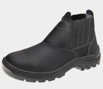 Imagem de BOTA DE COURO RELAX C/ ELASTICO LATERAL BICO PP N° 35 PRETO VULCAFLEX 2016