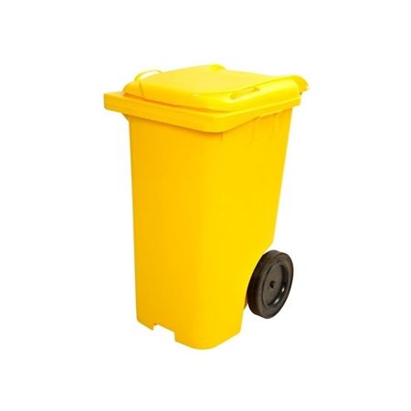 Imagem de CONTENTOR LIXEIRA PLASTICO 120L C/ RODAS DE 200MM AMARELO