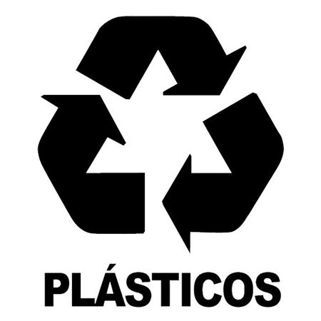 Imagem de ADESIVO GRANDE P/ SINALIZAÇAO DE COLETA SELETIVA DE PLASTICOS ( CONTENTOR 240L ) PRETO