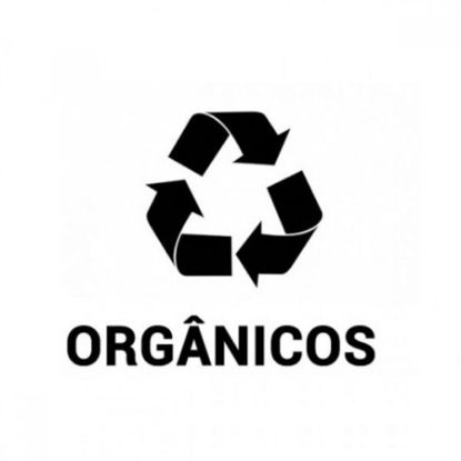 Imagem de ADESIVO GRANDE P/ SINALIZAÇAO DE COLETA SELETIVA DE ORGANICOS ( CONTENTOR 240L ) PRETO