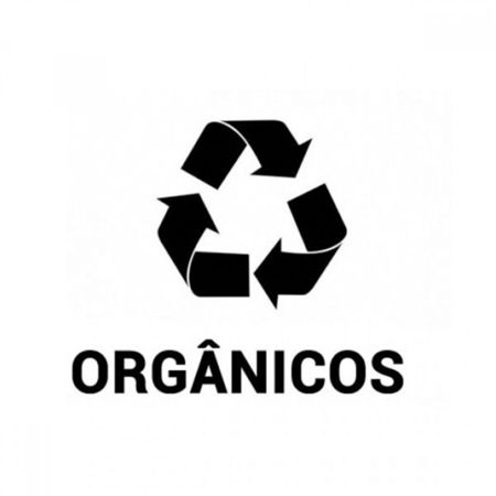 Imagem de ADESIVO GRANDE P/ SINALIZAÇAO DE COLETA SELETIVA DE ORGANICOS ( CONTENTOR 240L ) PRETO