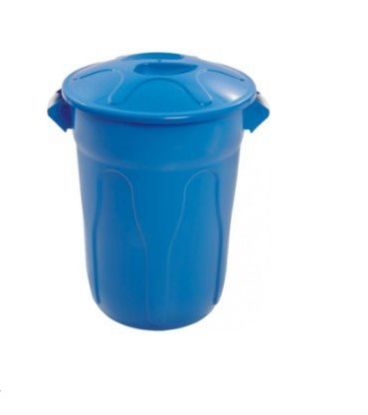 Imagem de LIXEIRA PLASTICA TIPO BALDE 40L C/ TAMPA SOBREPOSTA AZUL