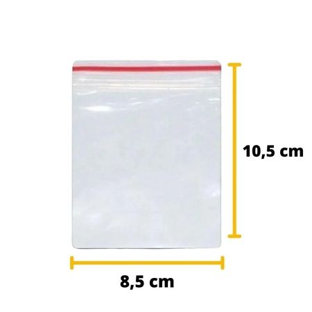 Imagem de PLASTICO ZIP LOCK 12CM X 8,5 TRANSPARENTE