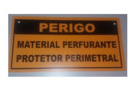 Imagem de KIT PLACA DE ADVERTENCIA  PEQUENA 15 X 10 AMARELA C/ LETRAS PRETAS