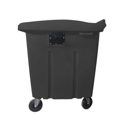 Imagem de CONTENTOR LIXEIRA PLASTICA 1000L C/ PEDAL CINZA ESCURO