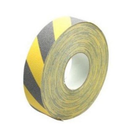 Imagem de FITA ANTIDERRAPANTE 4,8CM X 30M ZEBRADA AMARELO E PRETO