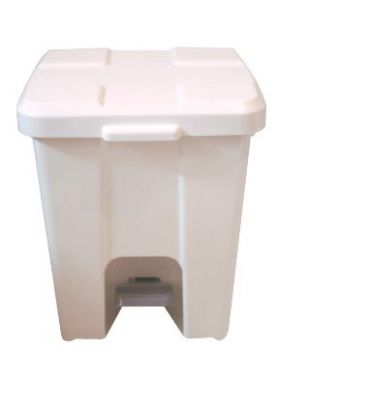 Imagem de LIXEIRA PLASTICA QUADRADA  15L C/ PEDAL  (C/ 4 UND DESMONTADAS) BRANCO