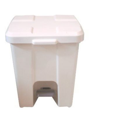 Imagem de LIXEIRA PLASTICA QUADRADA  15L C/ PEDAL  (C/ 4 UND DESMONTADAS) BRANCO