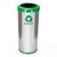 Imagem de LIXEIRA EM ACO INOX  22L  24 X 50CM C/ ARO PINTADO AZUL
