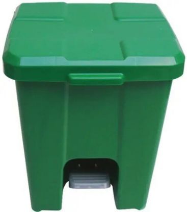 Imagem de LIXEIRA PLASTICA QUADRADA  15L C/ PEDAL VERDE