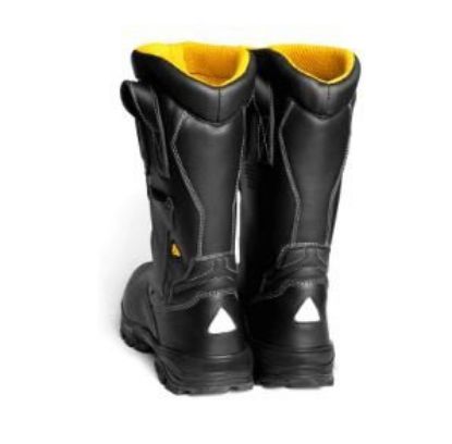 Imagem de BOTA DE COURO HIDRIFUGADO P/ BOMBEIRO N° 42 C/ FORRO BIQUEIRA DE COMPOSITE SOLADO DE BORRACHA PRETA