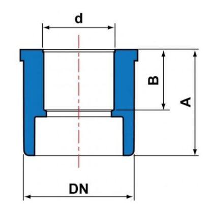 Imagem de BUCHA DE REDUCAO SOLDAVEL CPVC SCH80 2.1/2" X 1"