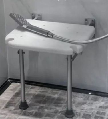 Imagem de BANCO DOBRAVEL DE BANHO EM ALUMINIO P/ PAREDE