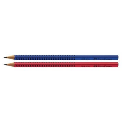 Imagem de LAPIS PRETO N.2 LATA MIX GRIP VERMELHO/AZUL