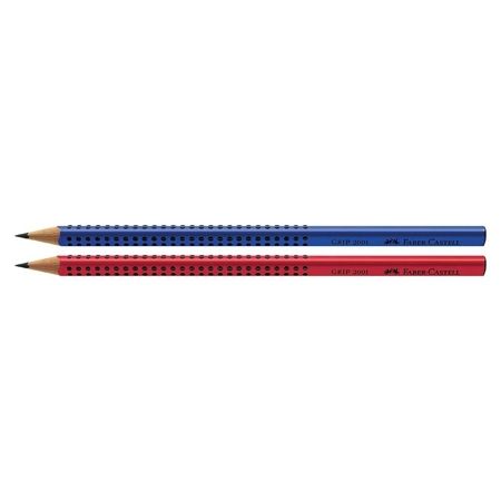 Imagem de LAPIS PRETO N.2 LATA MIX GRIP VERMELHO/AZUL