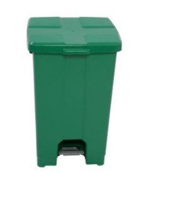 Imagem de LIXEIRA PLASTICA QUADRADA  60L C/ PEDAL VERDE