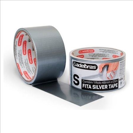 Imagem de FITA ADESIVA MULTIUSO TIPO SILVER TAPE 48MM X 5M PRATA