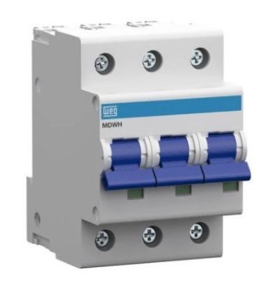 Imagem de DISJUNTOR MINI TRIPOLAR 32A 220/380VCA CURVA C 10KA