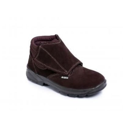 Imagem de BOTA DE COURO NOBUCK C/ VELCRO TAM 41 MARROM CAFE BICO DE COMPOSITE E SOLADO PU