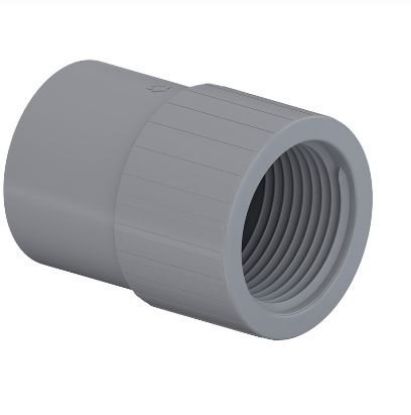 Imagem de LUVA L/R CPVC SCH80 1.1/2" FEMEA NPT ENCAIXE SOLDAVEL