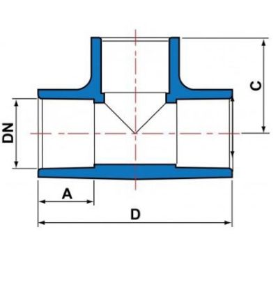 Imagem de TE SOLDAVEL CPVC SCH80  1/2" CB