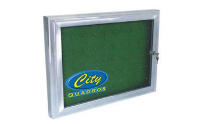 Imagem de CLAVICULARIO EM ALUMINIO  30 X 40CM P/  20 CHAVES COM PORTA DE VIDRO